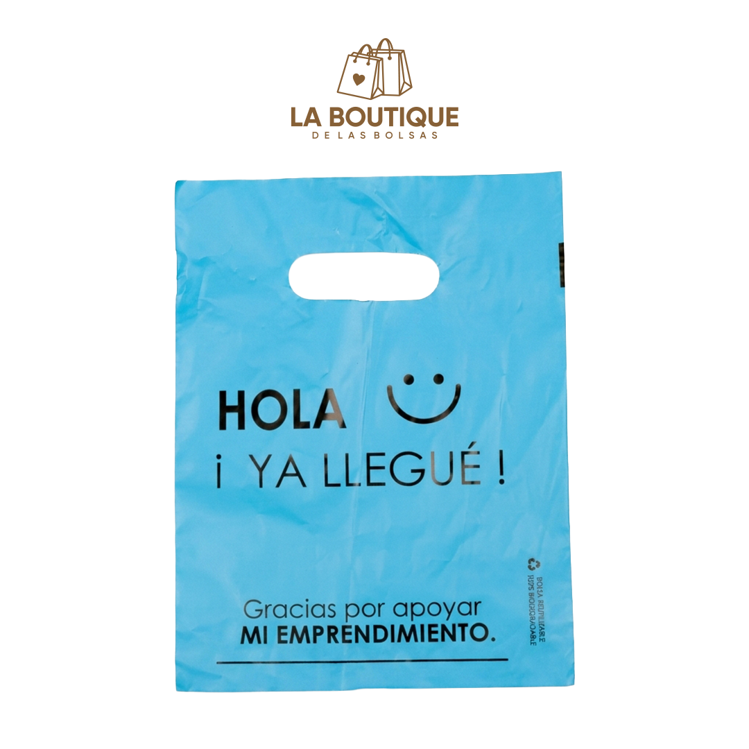 BOLSAS PRE IMPRESAS HOLA ¡YA LLEGUÉ!