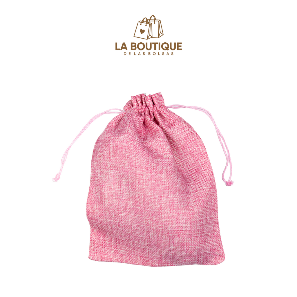 BOLSAS DE YUTE ROSADAS