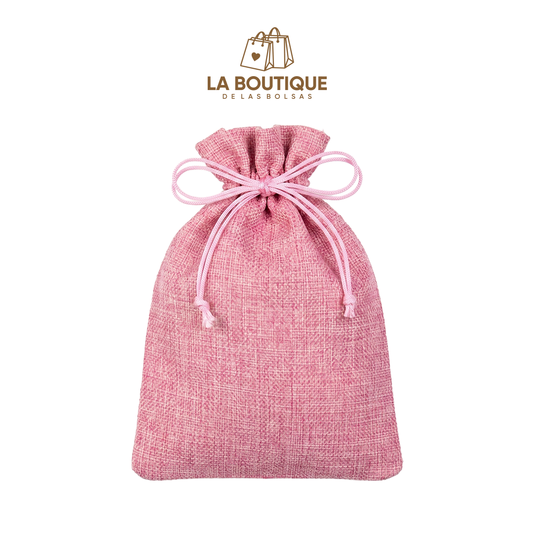 BOLSAS DE YUTE ROSADAS