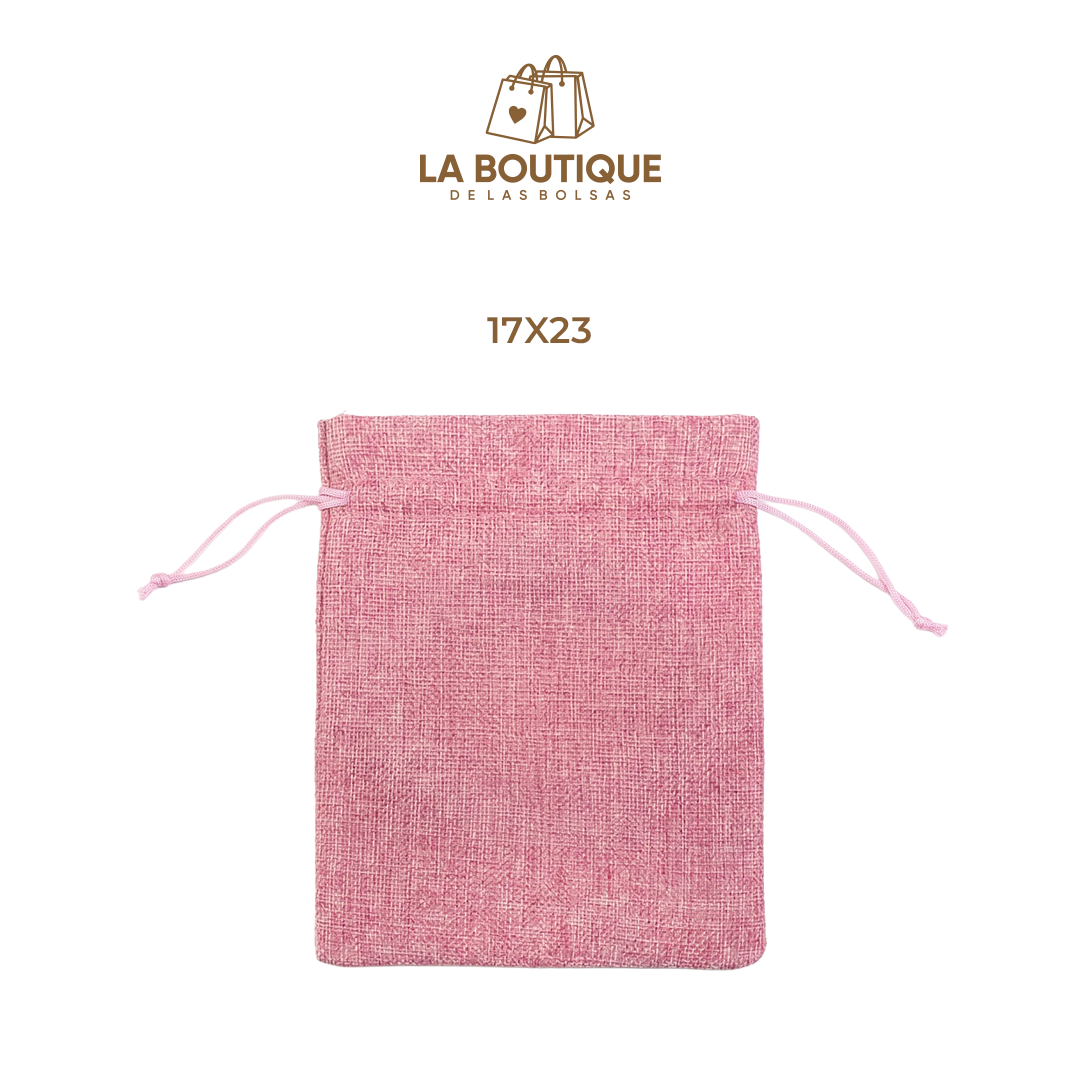 BOLSAS DE YUTE ROSADAS