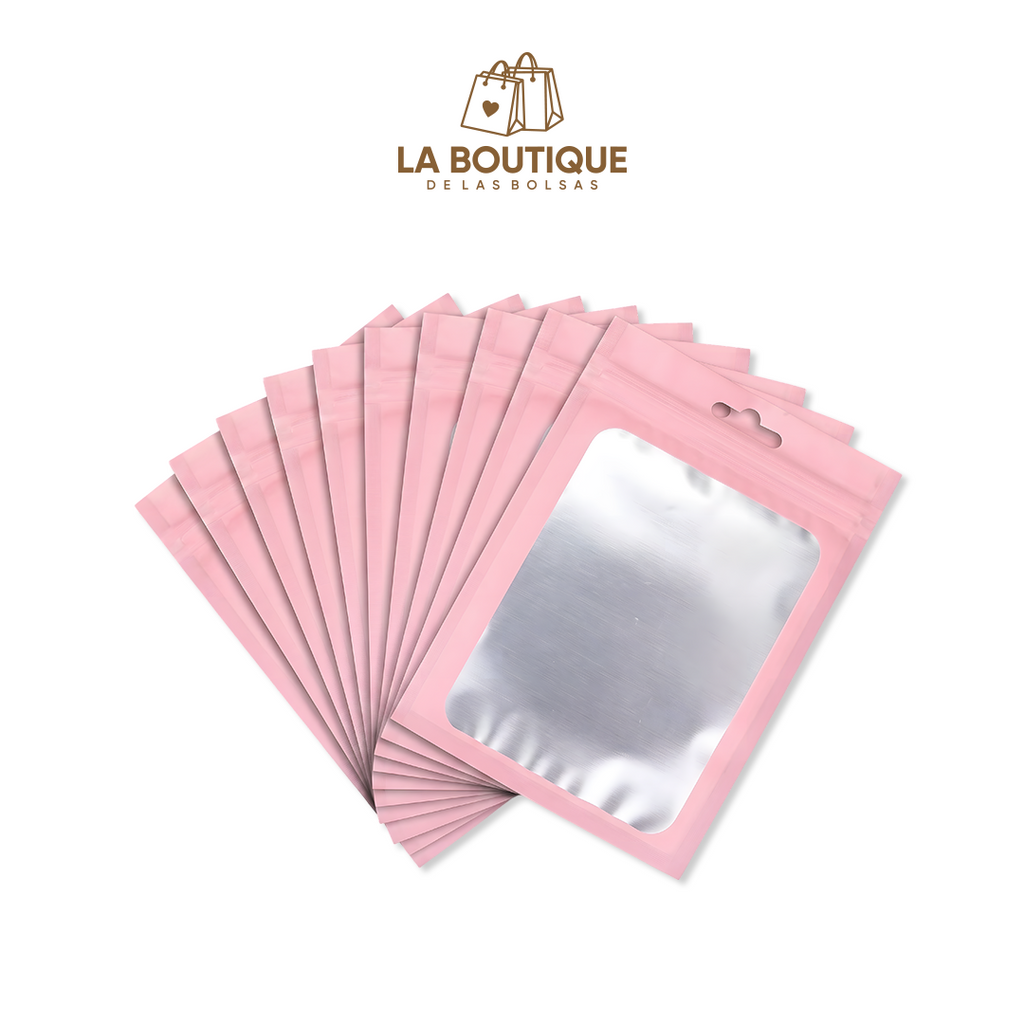 BOLSA TRANSPARENTE ROSA