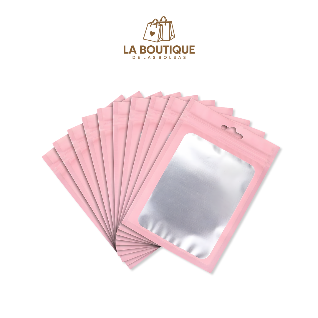 BOLSA TRANSPARENTE ROSA