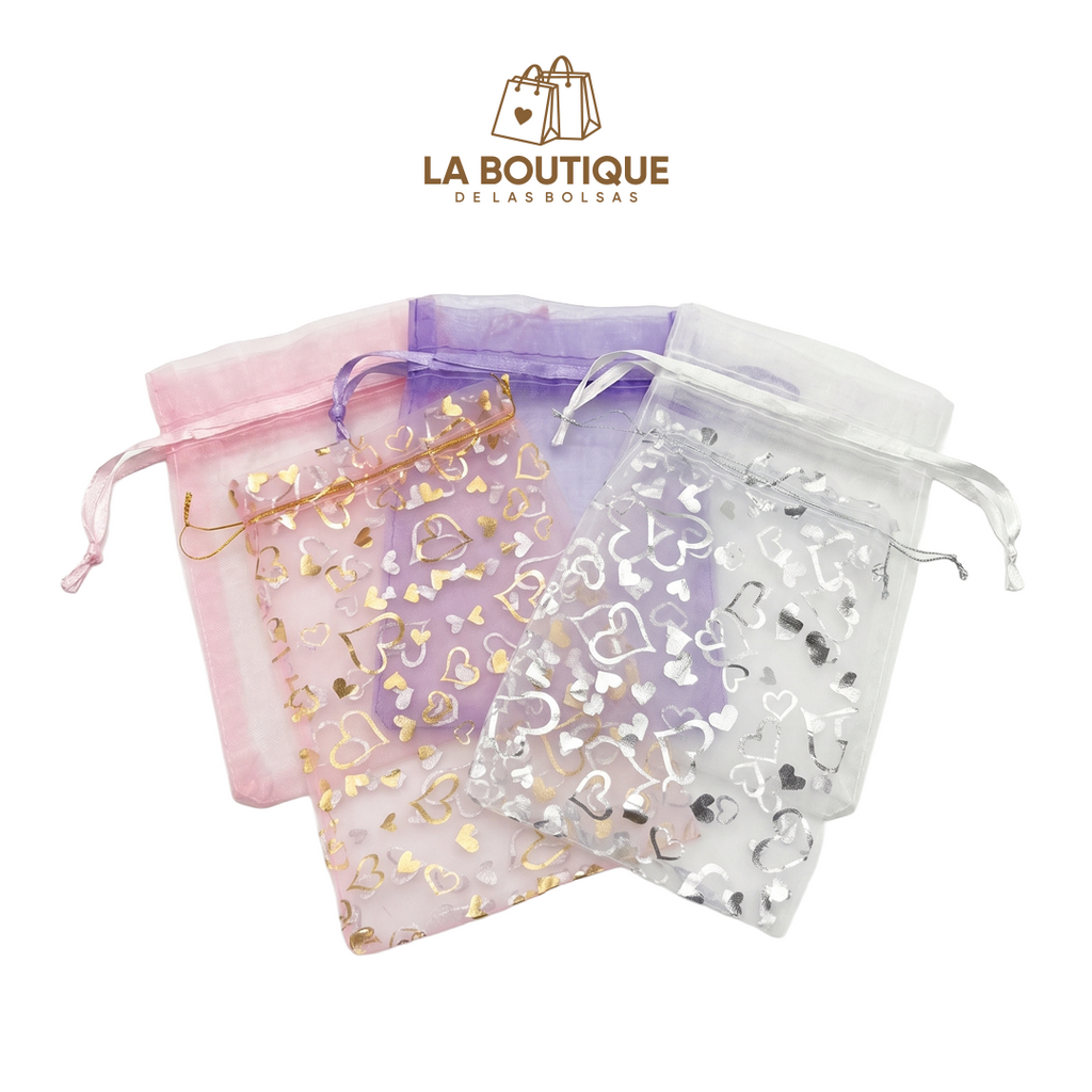 BOLSAS DE ORGANZA LISAS Y CON DISEÑO