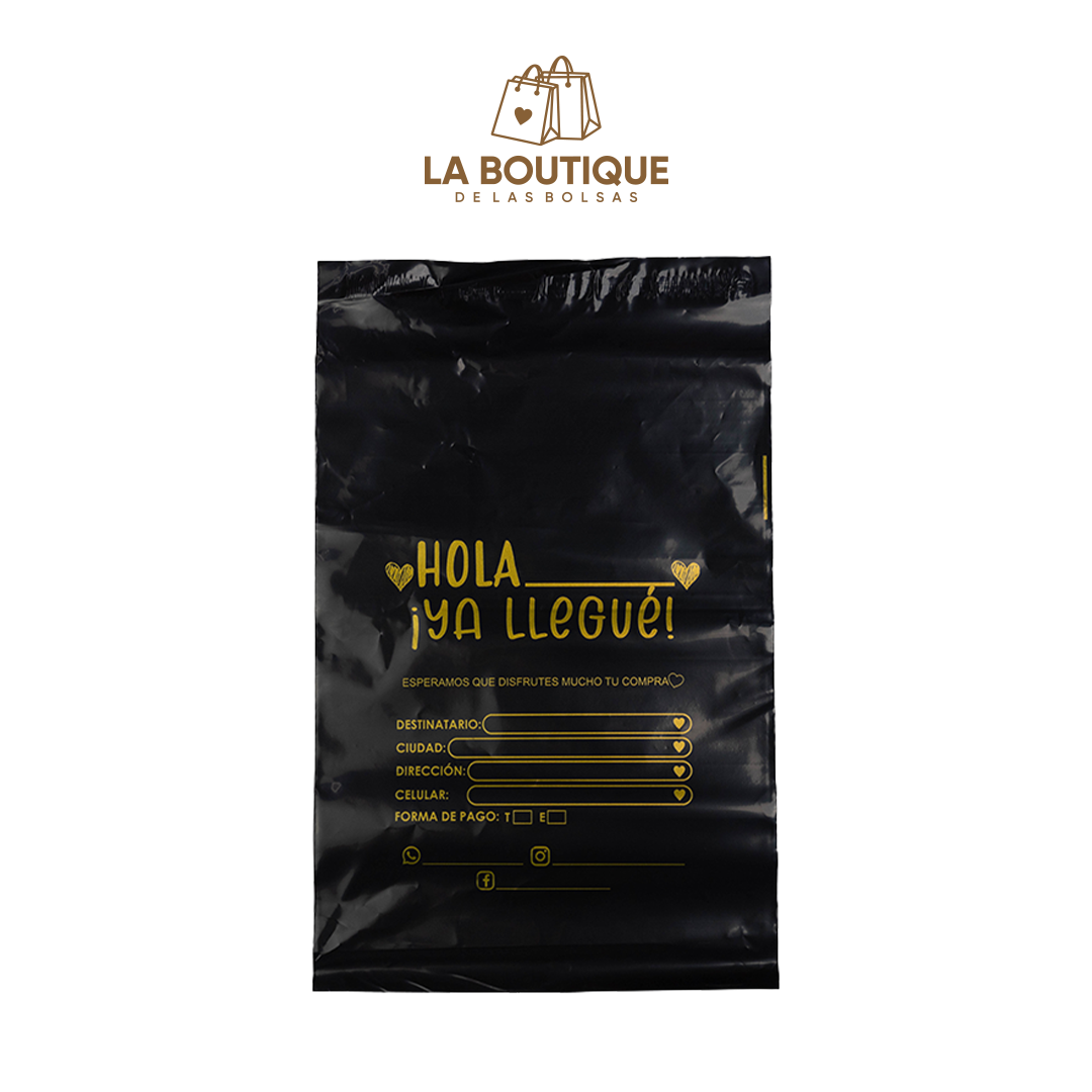 BOLSAS PARA ENVÍOS HOLA YA LLEGUÉ