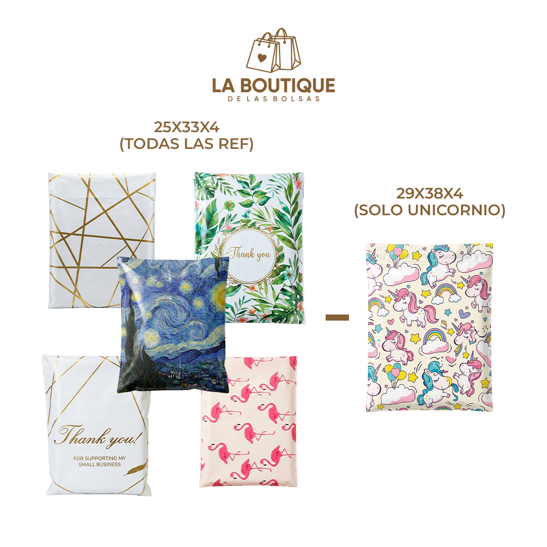 BOLSAS PARA ENVÍOS PRE IMPRESAS