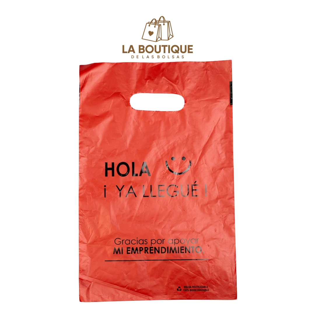 BOLSAS PRE IMPRESAS HOLA ¡YA LLEGUÉ!