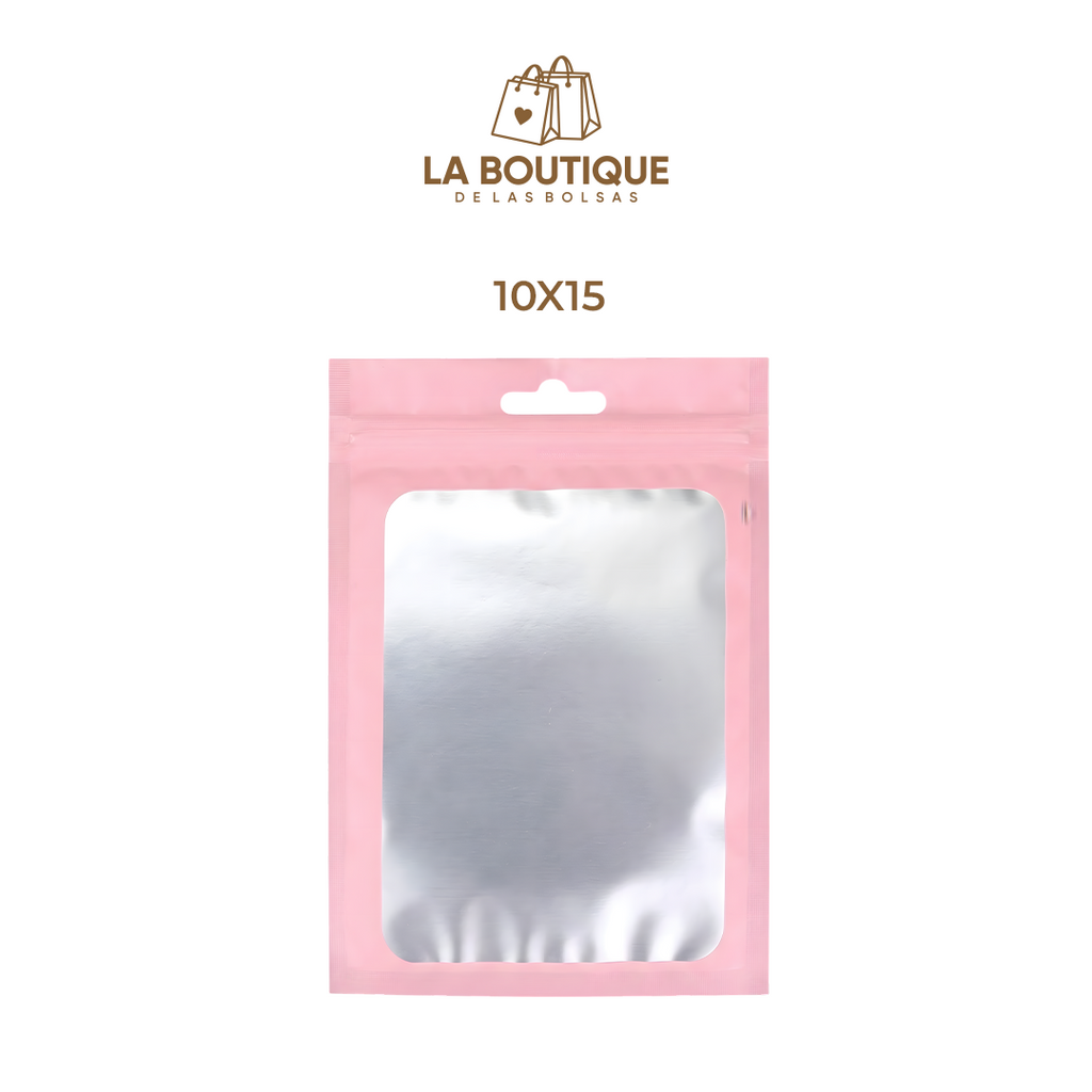 BOLSA TRANSPARENTE ROSA