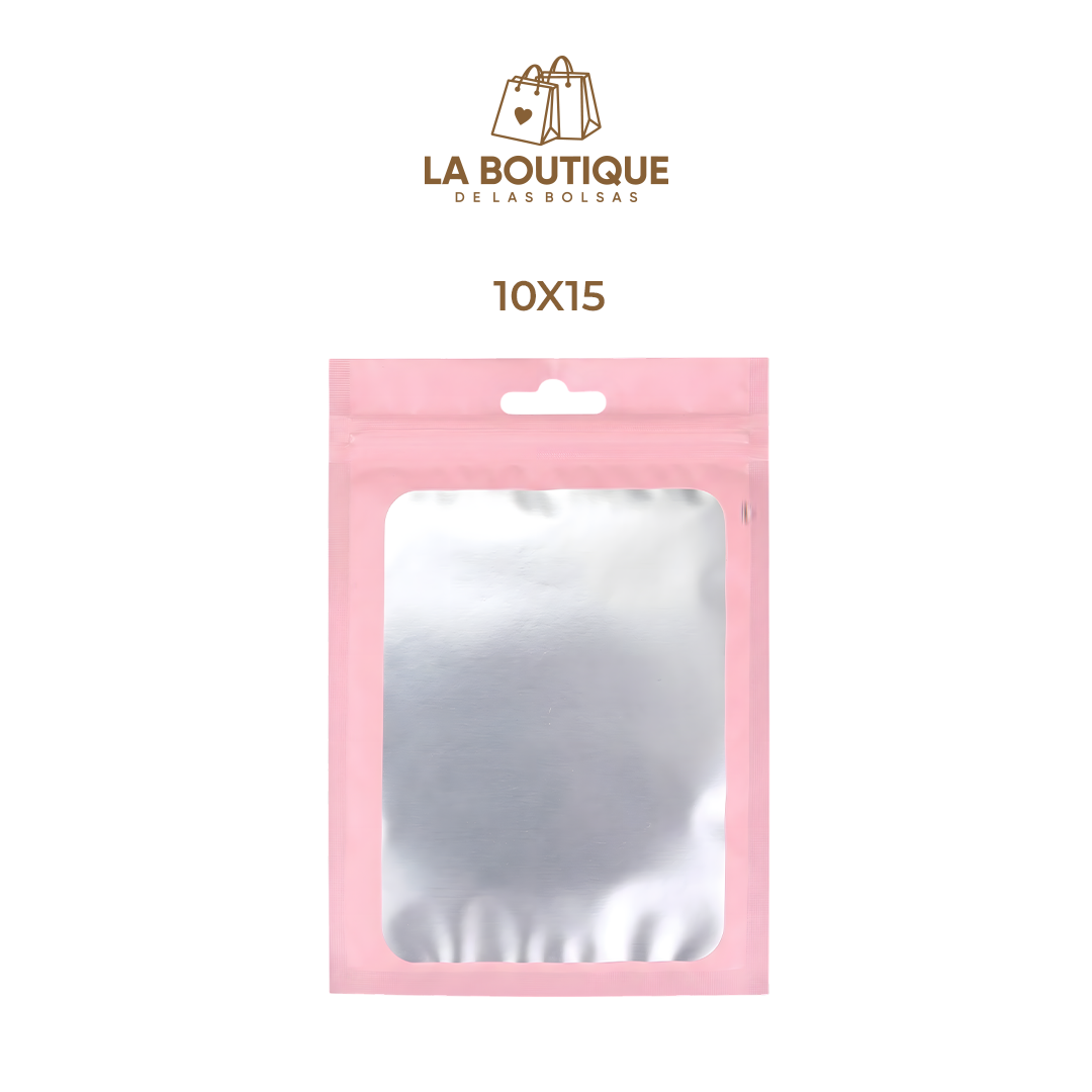 BOLSA TRANSPARENTE ROSA