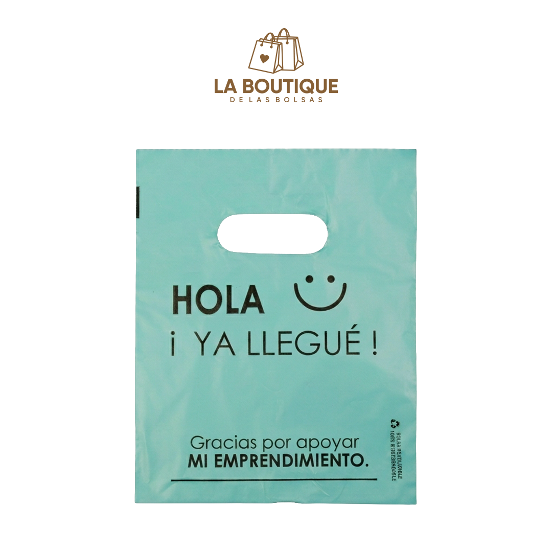 BOLSAS PRE IMPRESAS HOLA ¡YA LLEGUÉ!
